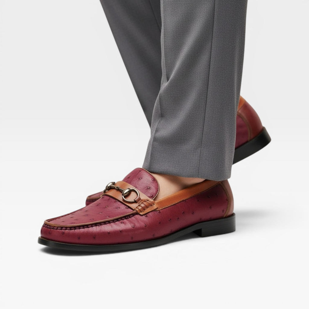 Herren Echtleder Bit Loafers – Klassische Slip-On Smarte Dressschuhe