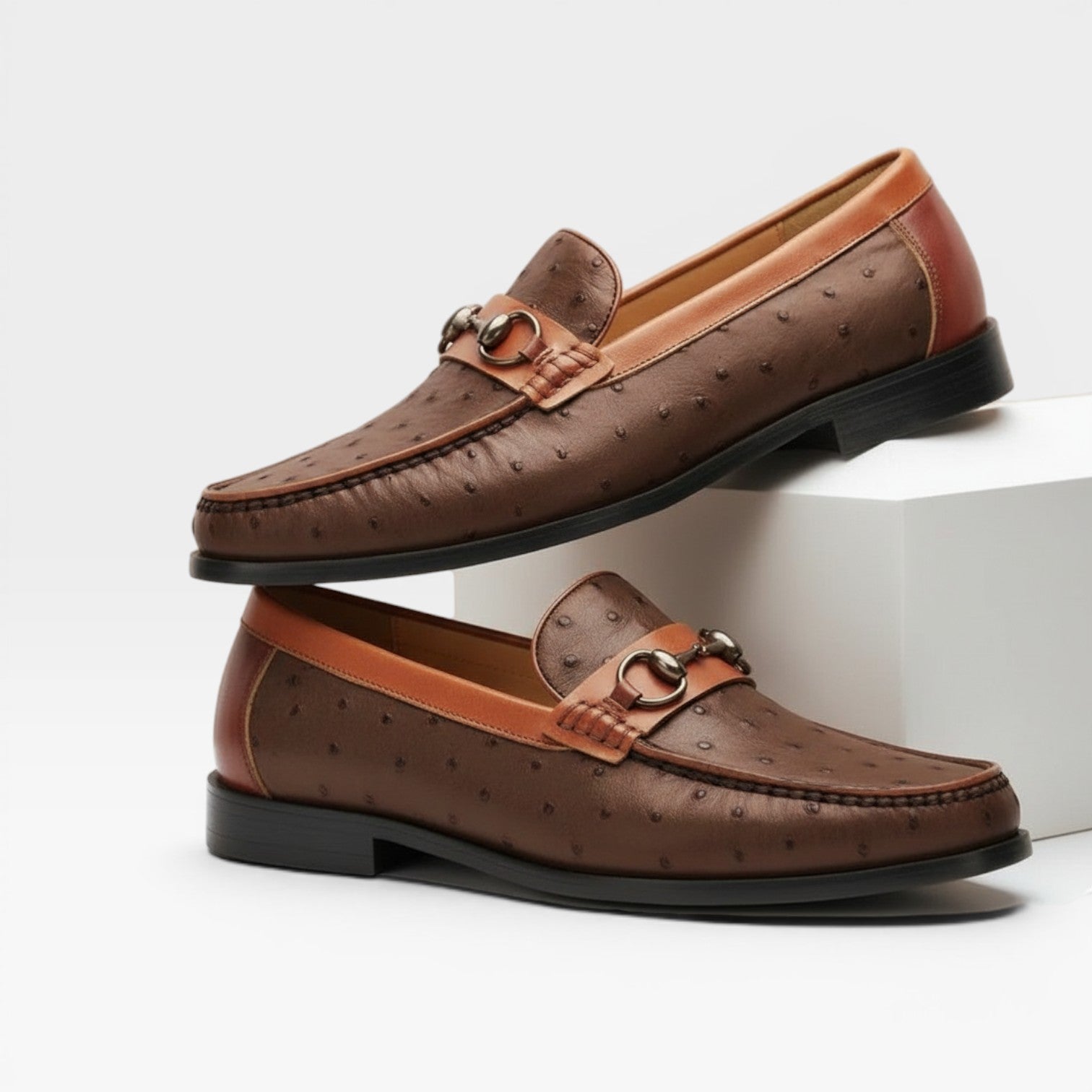 Herren Echtleder Bit Loafers – Klassische Slip-On Smarte Dressschuhe