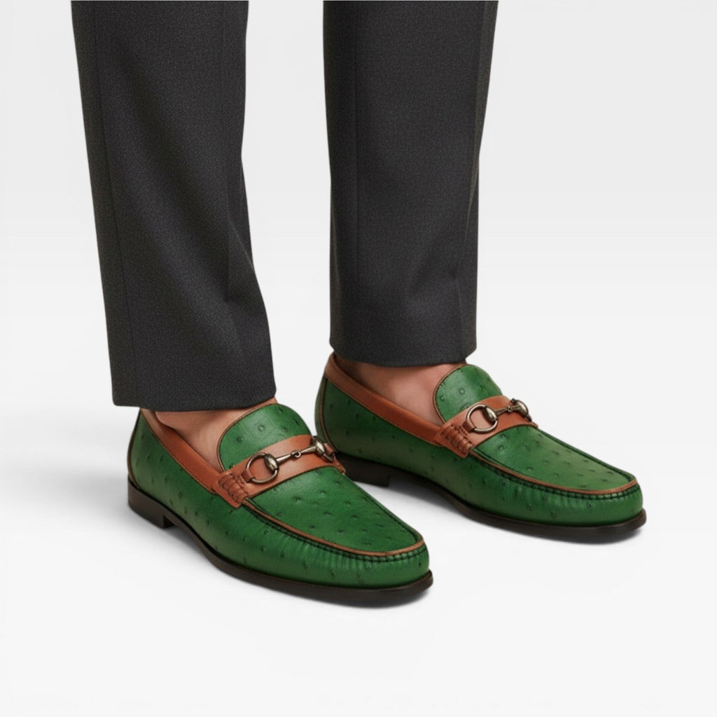 Herren Echtleder Bit Loafers – Klassische Slip-On Smarte Dressschuhe
