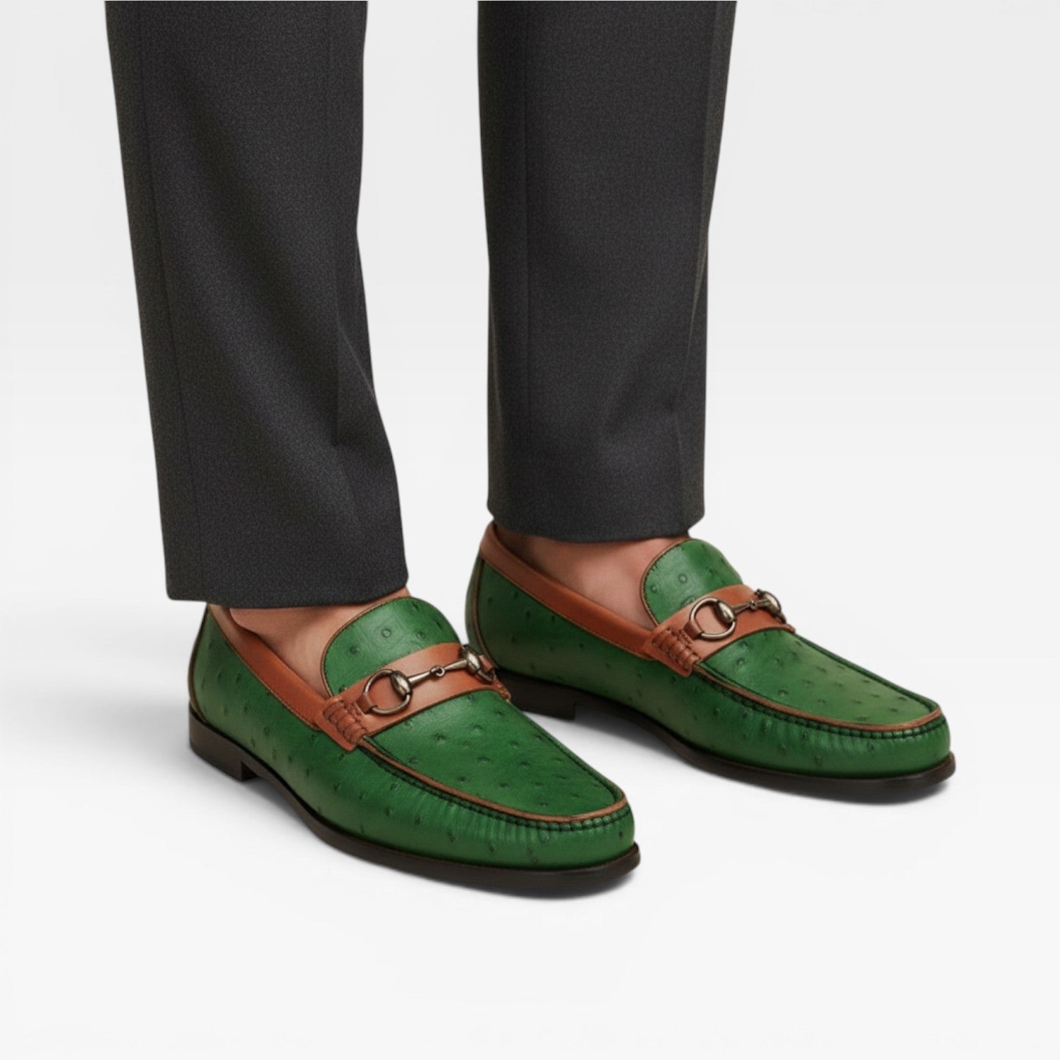 Herren Echtleder Bit Loafers – Klassische Slip-On Smarte Dressschuhe