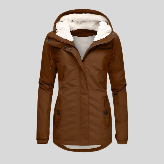 Damen Winterjacke mit Kapuze – Wasserdichter Parka mit warmer Fütterung