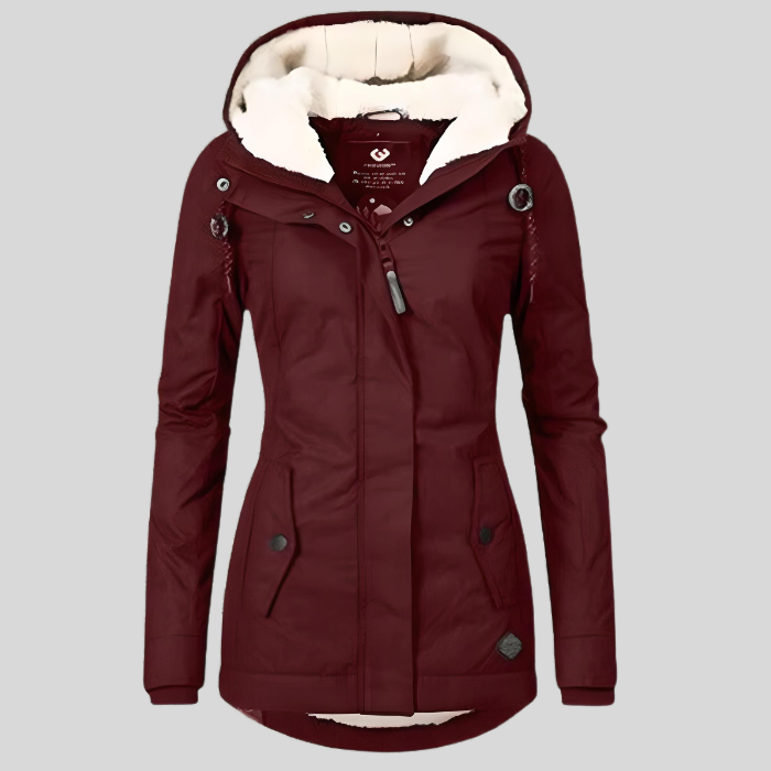 Damen Winterjacke mit Kapuze – Wasserdichter Parka mit warmer Fütterung