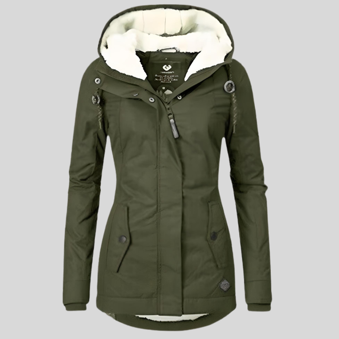 Damen Winterjacke mit Kapuze – Wasserdichter Parka mit warmer Fütterung
