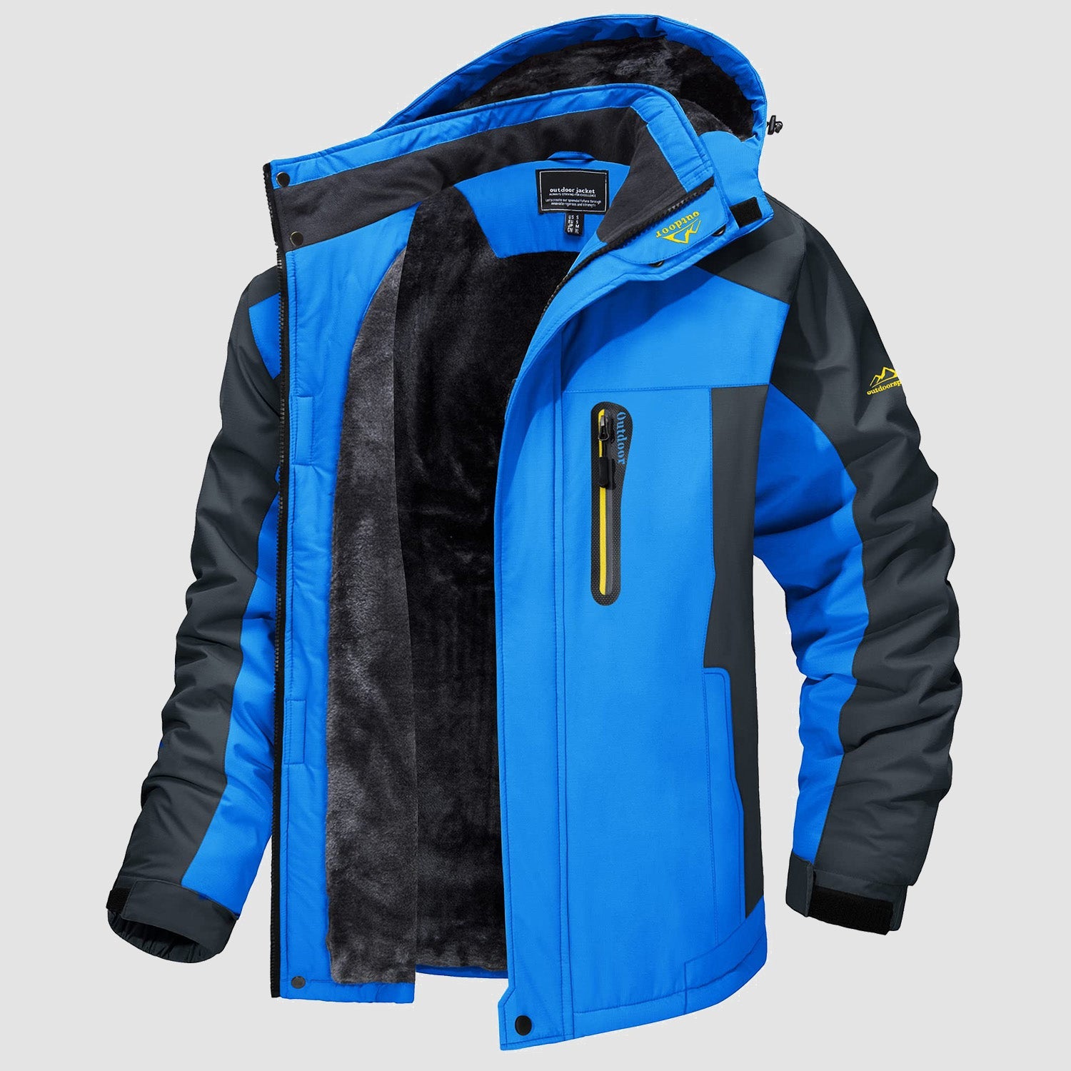 Herren Winterjacke winddicht – Skijacke mit Wärmefutter und Kapuze