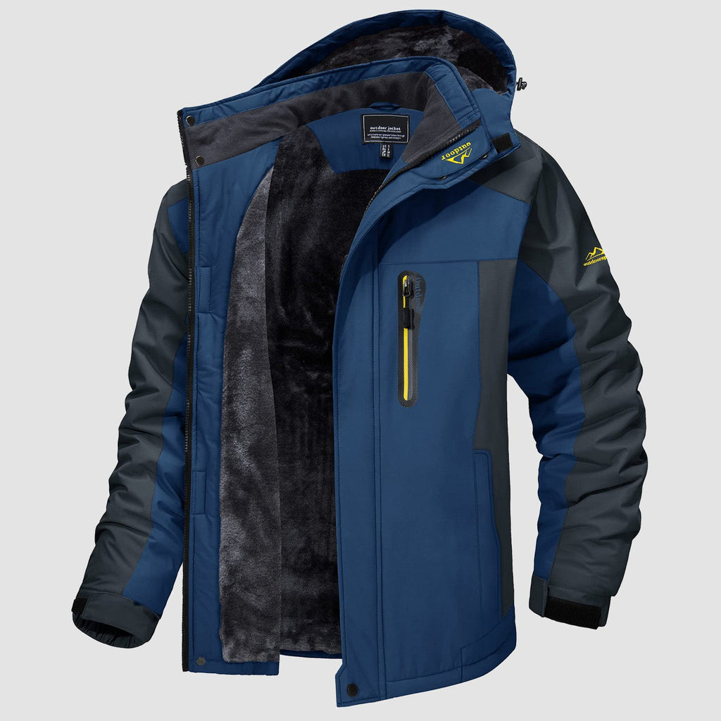 Herren Gefütterte Skijacke – Winterjacke mit Kapuze