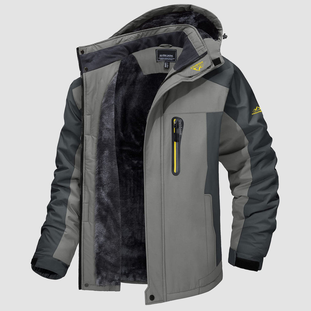 Herren Gefütterte Skijacke – Winterjacke mit Kapuze