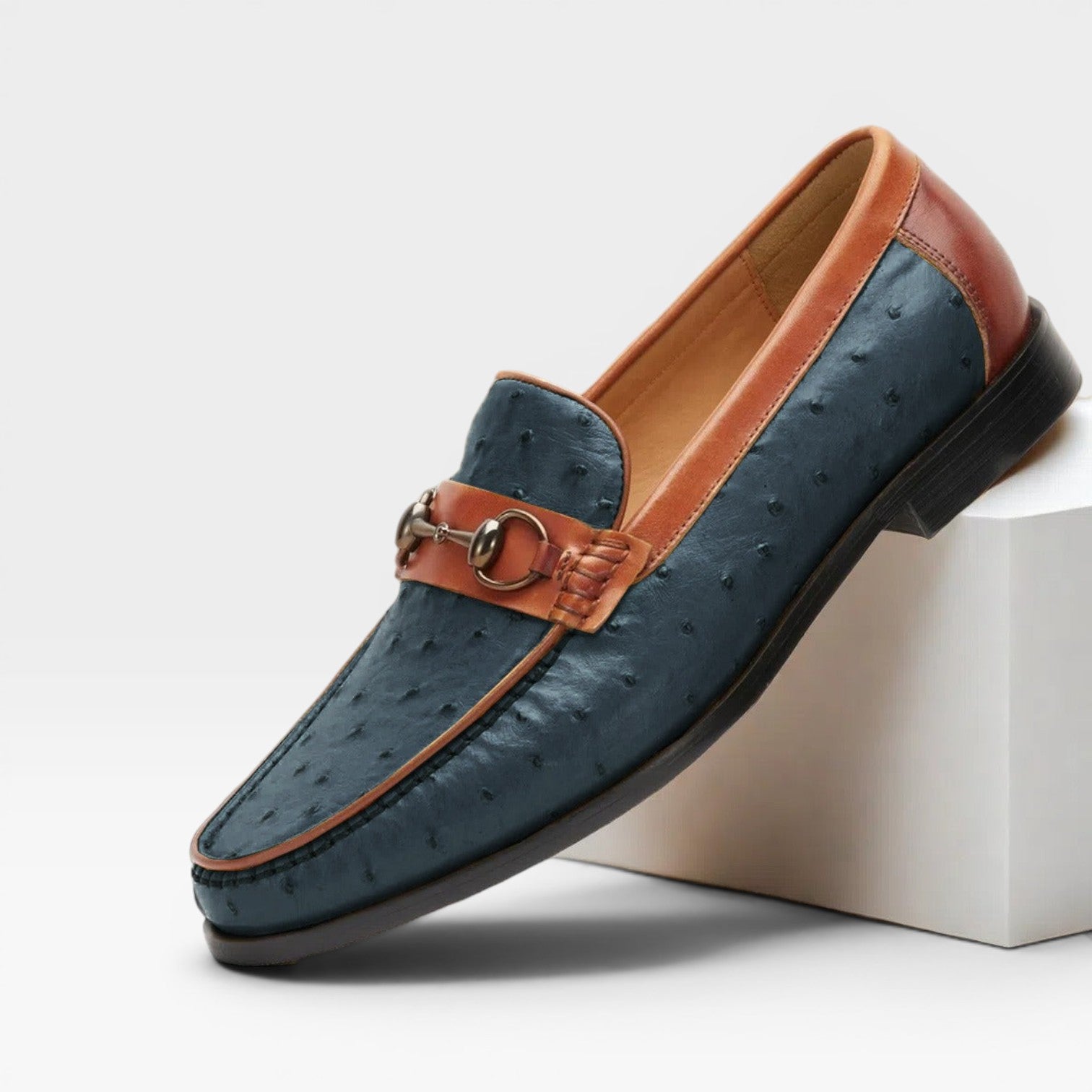 Herren Echtleder Bit Loafers – Klassische Slip-On Smarte Dressschuhe