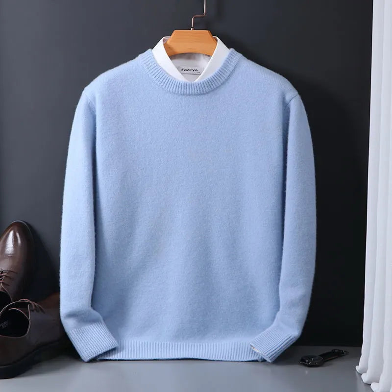 Herren Pullover mit Kontrastkragen – Klassischer Strickpullover
