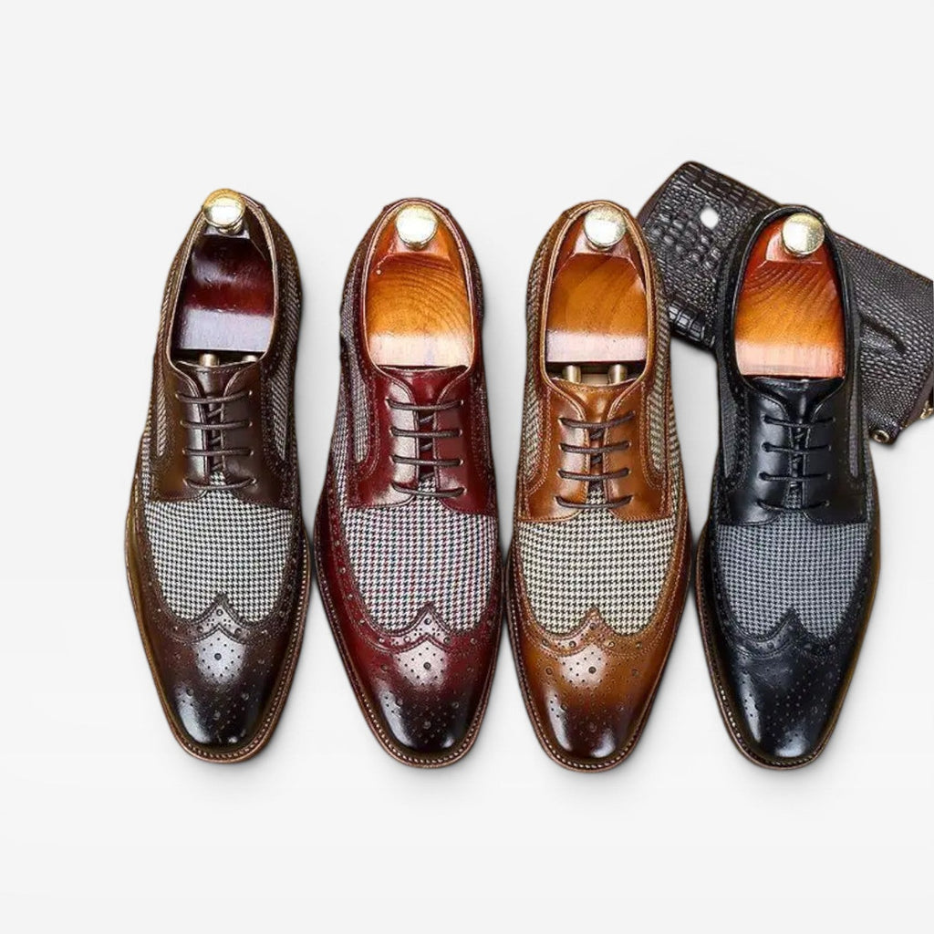Herren Wingtip Brogue Oxford Schuhe – Klassische Leder Schnürschuhe