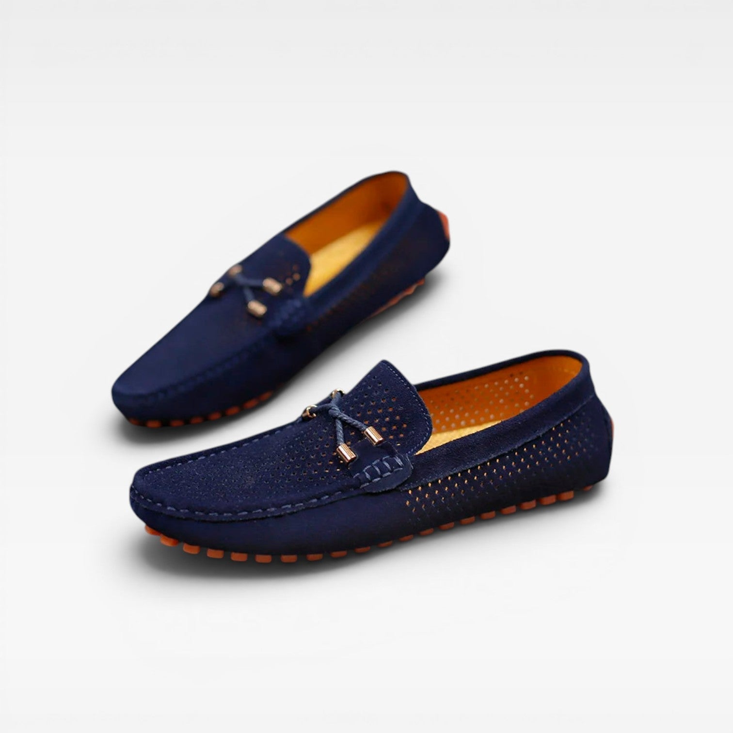 Herren Wildleder Mokassins – Atmungsaktive Perforierte Komfort Slipper