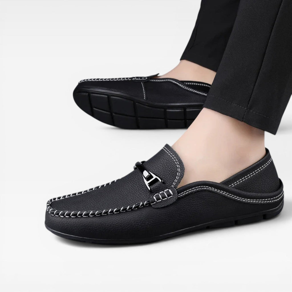 Herren Weiche Leder Slipper – Klassische Slip-On Elegante Alltagsschuhe