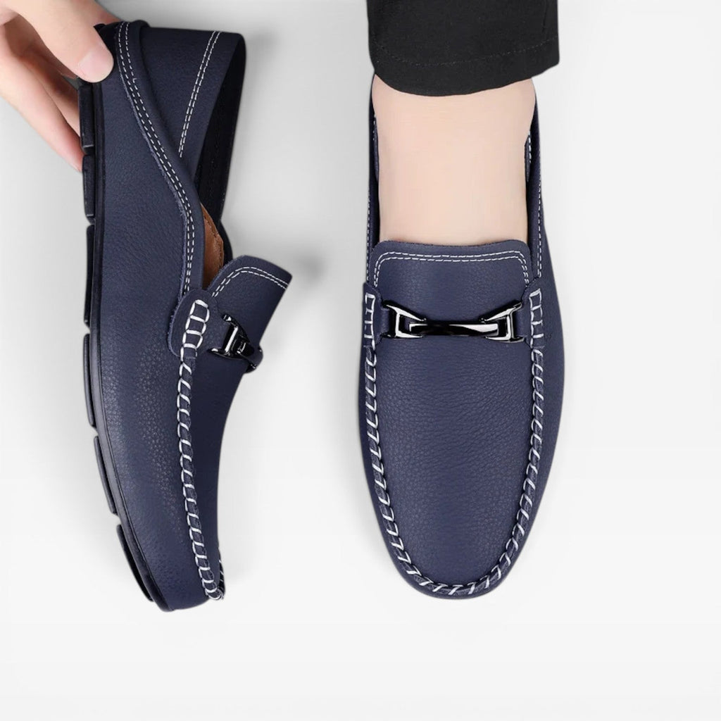 Herren Weiche Leder Slipper – Klassische Slip-On Elegante Alltagsschuhe