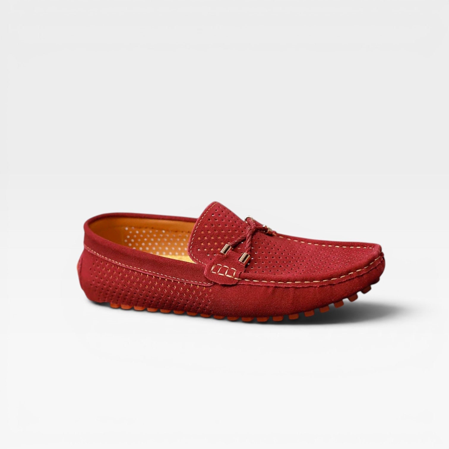 Herren Wildleder Mokassins – Atmungsaktive Perforierte Komfort Slipper