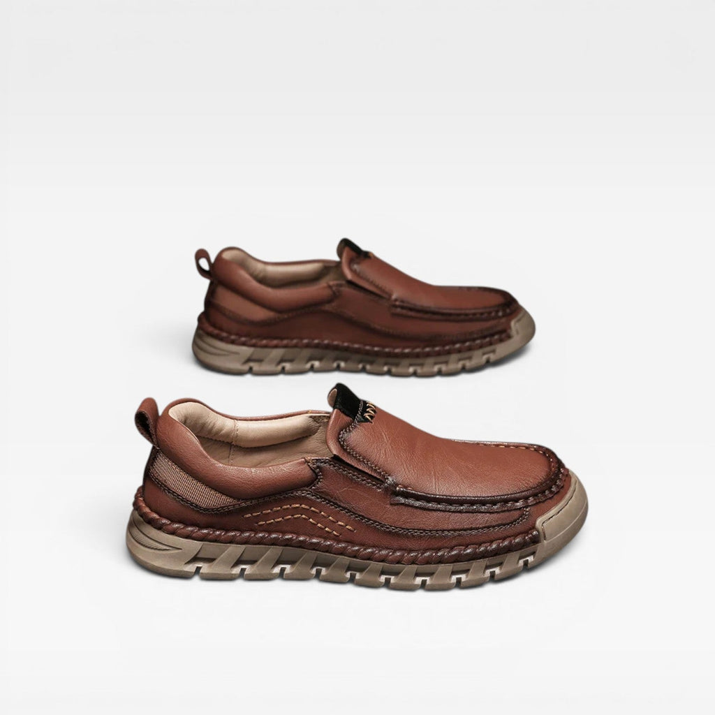 Herren Leder Slipper – Handgenähte Freizeitliche Bequeme Mokassins
