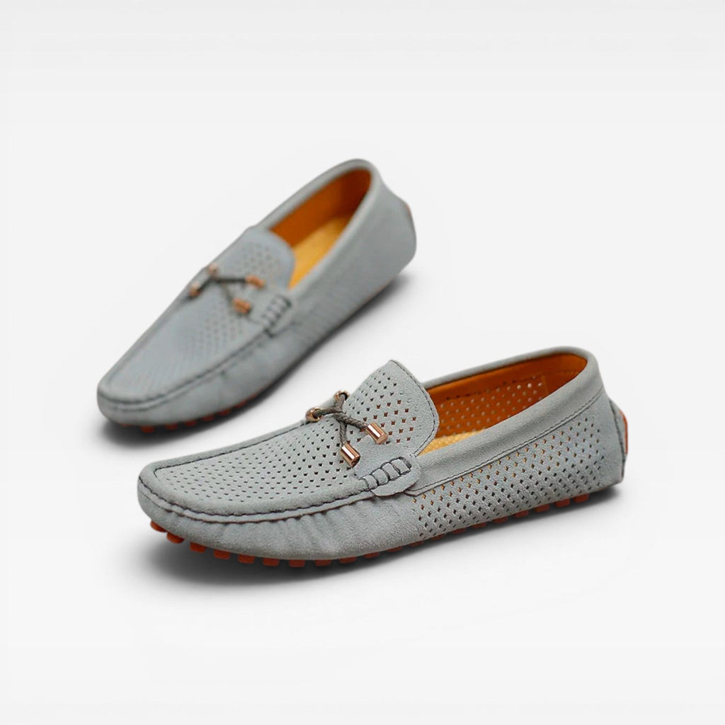 Herren Wildleder Mokassins – Atmungsaktive Perforierte Komfort Slipper