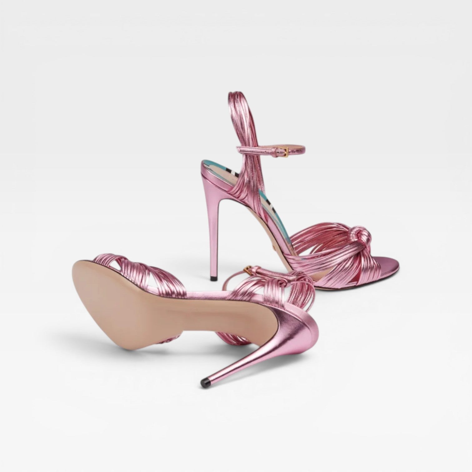 Damen Mehrriemen Stiletto Sandalen – Elegante Knoten-Rundzehenabsätze für besondere Anlässe