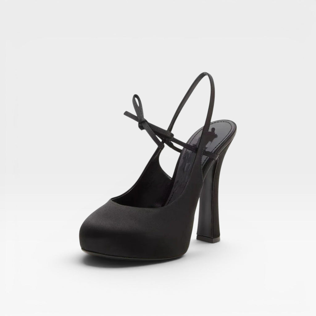 Damen Ballett Slingback Absätze – Elegante Pumps mit geschwungenem Schleifen-Design für besondere Anlässe
