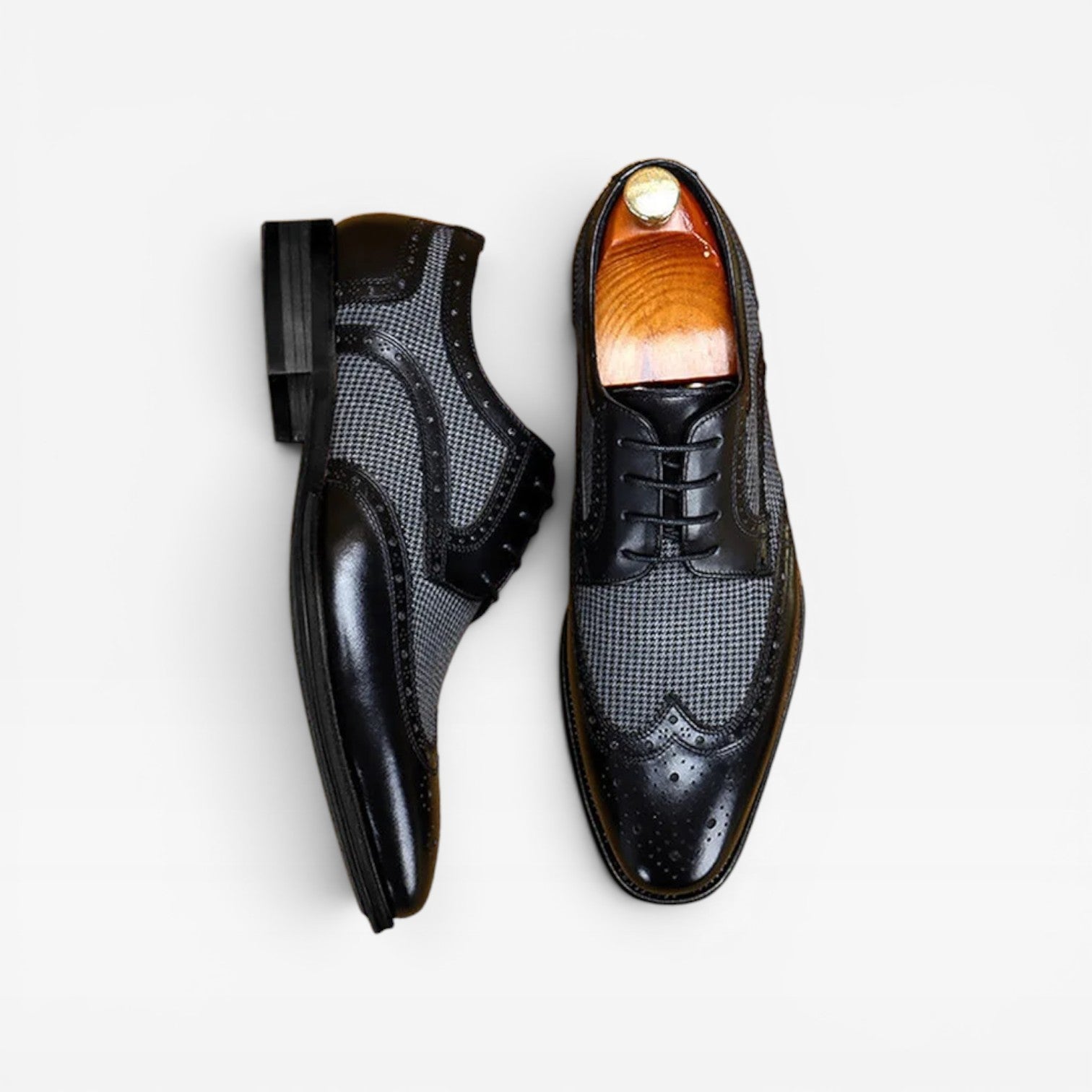 Herren Wingtip Brogue Oxford Schuhe – Klassische Leder Schnürschuhe