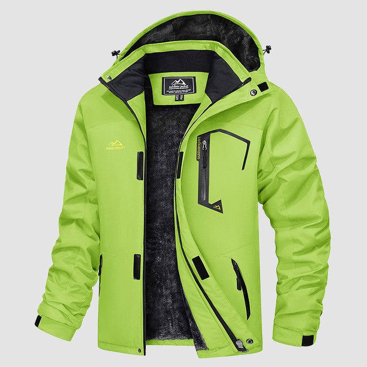 Herren Skijacke wasserabweisend – Winterjacke mit Kapuze und Fleece-Futter