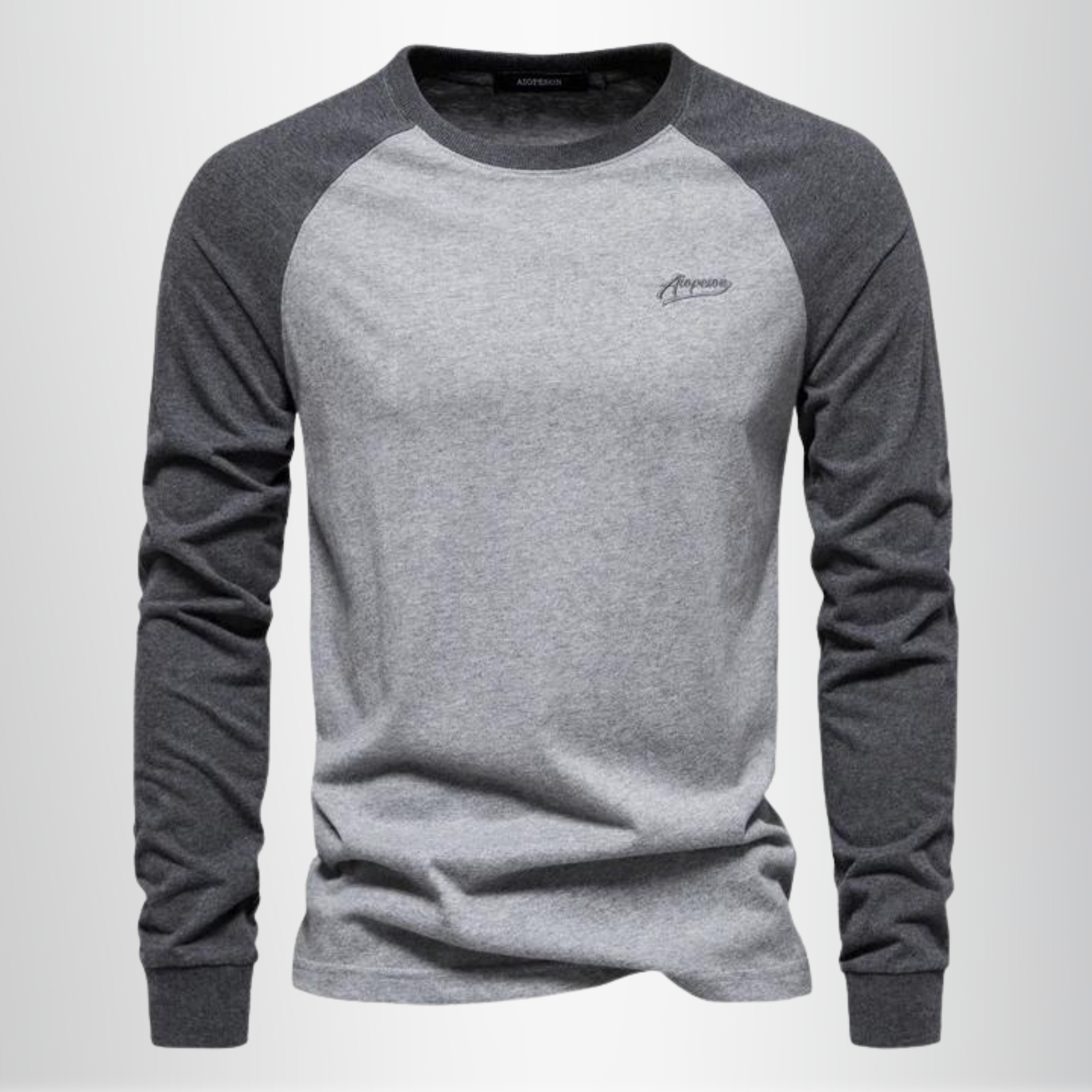 Herren Raglan Longsleeve aus Baumwolle – Langarmshirt mit Kontrastärmeln