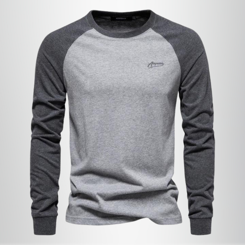 Herren Raglan Longsleeve aus Baumwolle – Langarmshirt mit Kontrastärmeln
