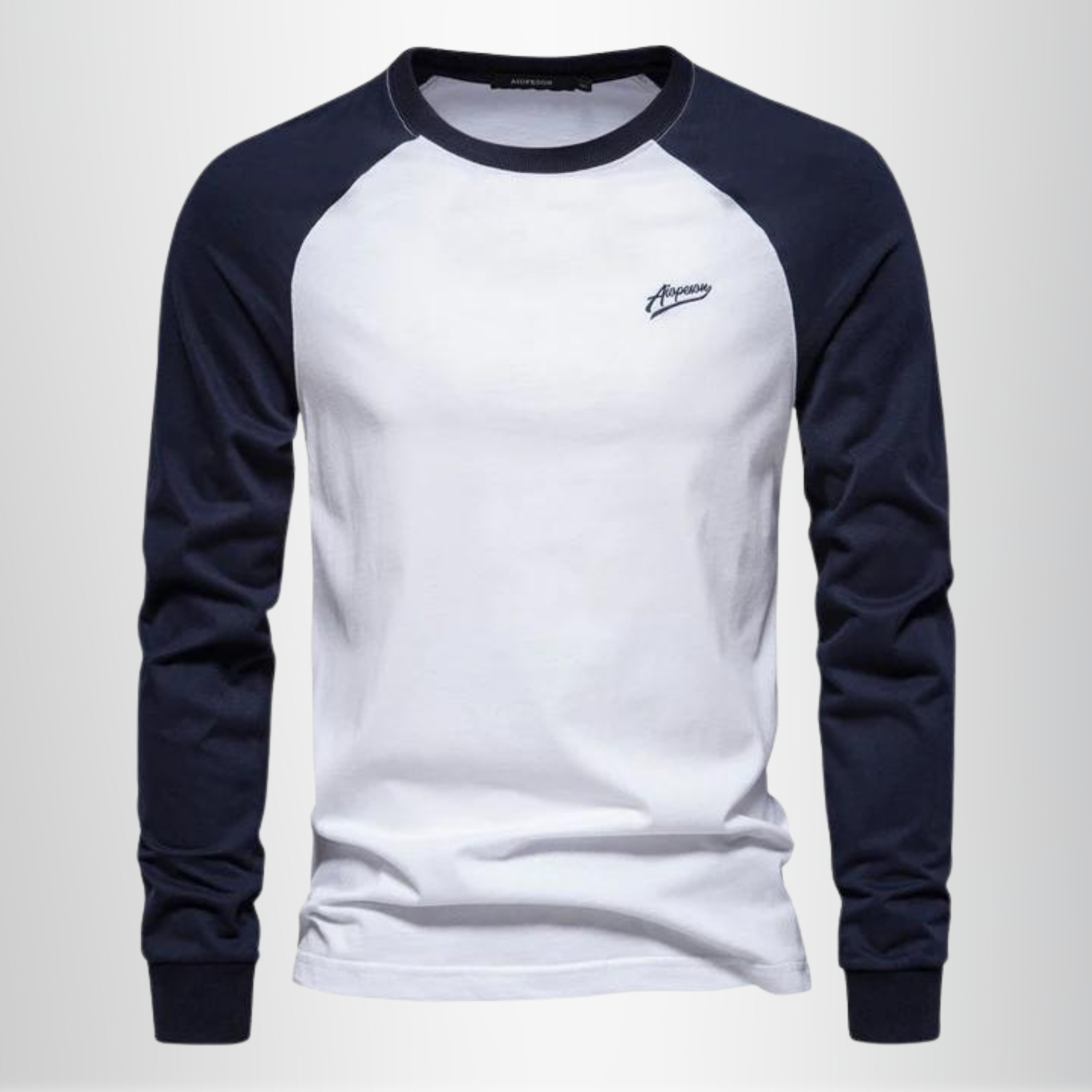 Herren Raglan Longsleeve aus Baumwolle – Langarmshirt mit Kontrastärmeln
