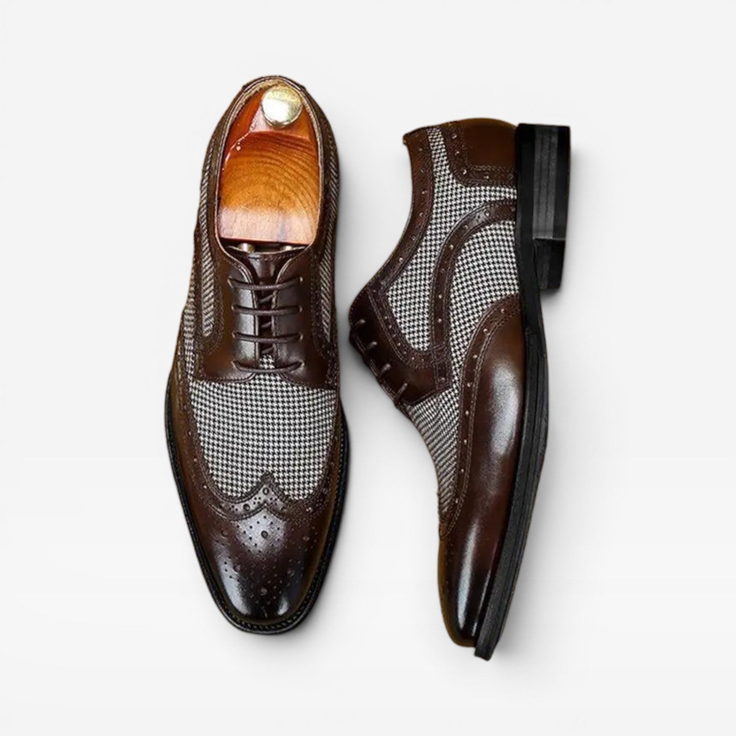 Herren Wingtip Brogue Oxford Schuhe – Klassische Leder Schnürschuhe