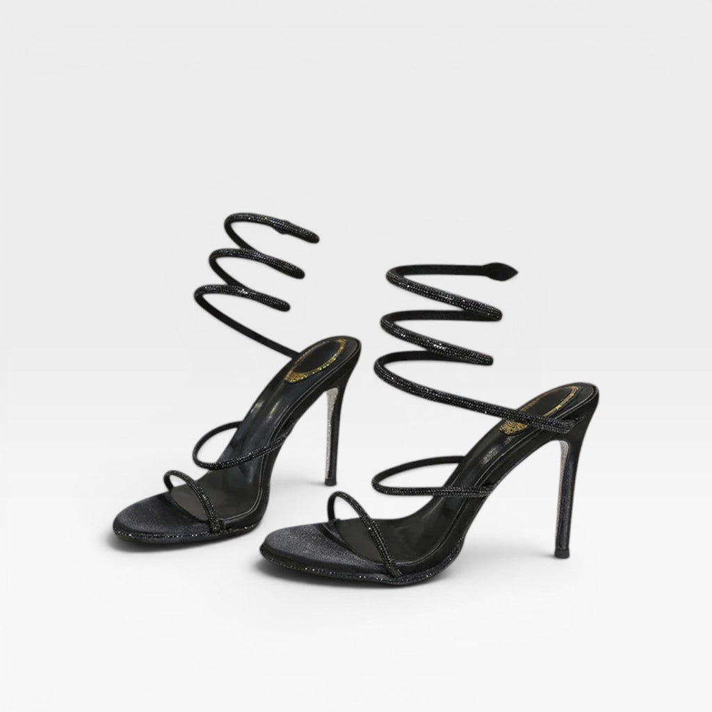 Damen Diamante Stiletto Sandalen – Elegante Knöchelriemenabsätze für besondere Anlässe