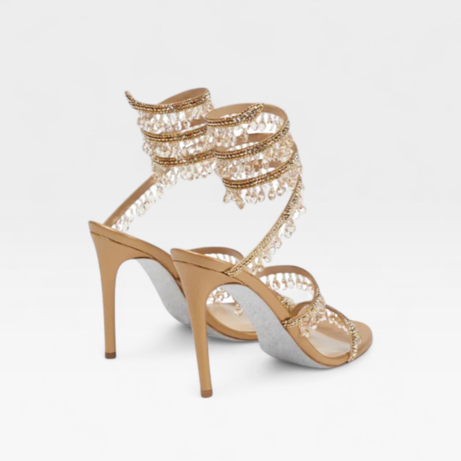 Damen Kristall High Heel Sandalen – Elegante Riemchenabsätze für besondere Anlässe