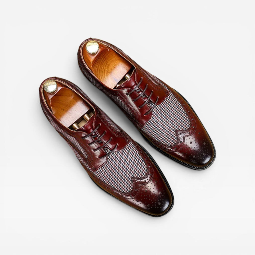Herren Wingtip Brogue Oxford Schuhe – Klassische Leder Schnürschuhe