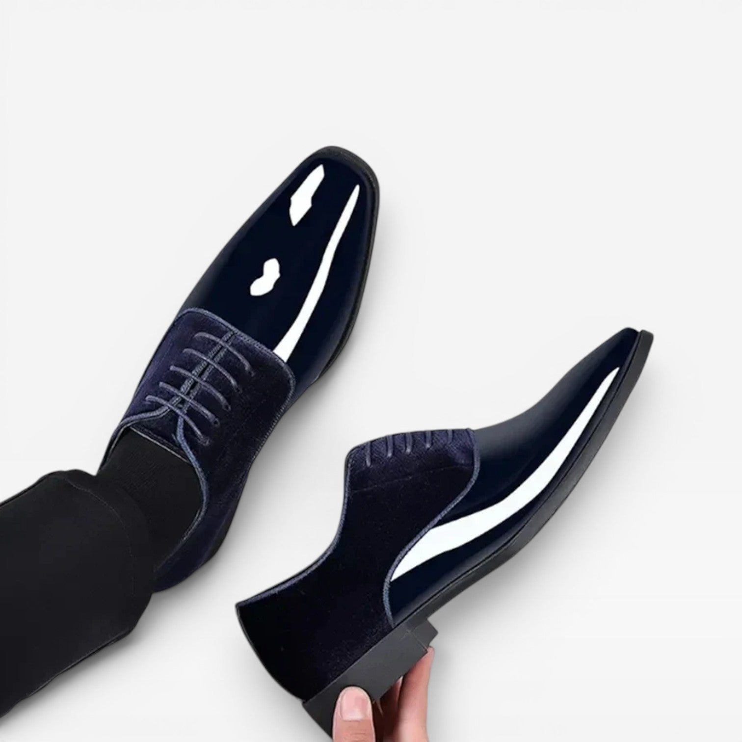 Herren Oxford Schnürschuhe – Klassische Schnürschuhe mit Kontrastfinish für besondere Anlässe