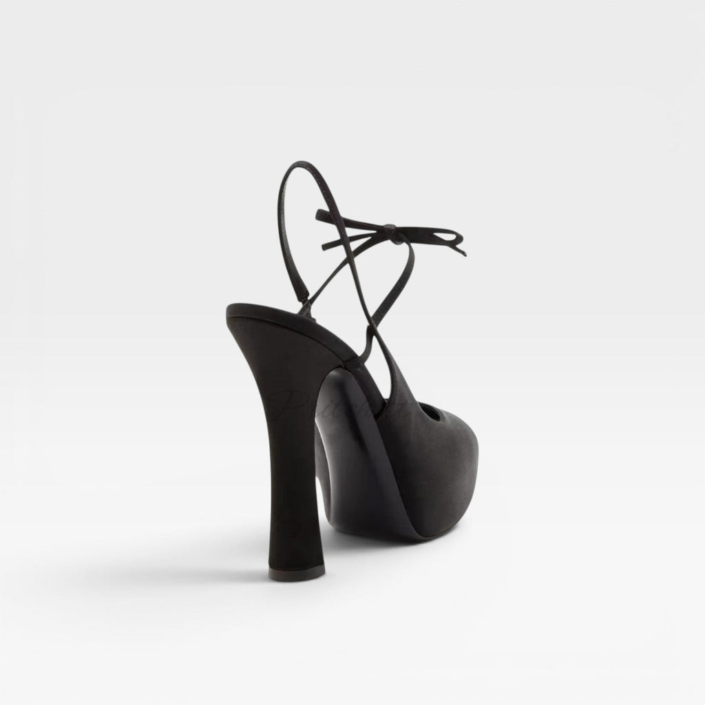 Damen Ballett Slingback Absätze – Elegante Pumps mit geschwungenem Schleifen-Design für besondere Anlässe