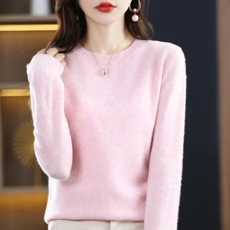 Damen Wollpullover Rundhals – Klassischer Pullover