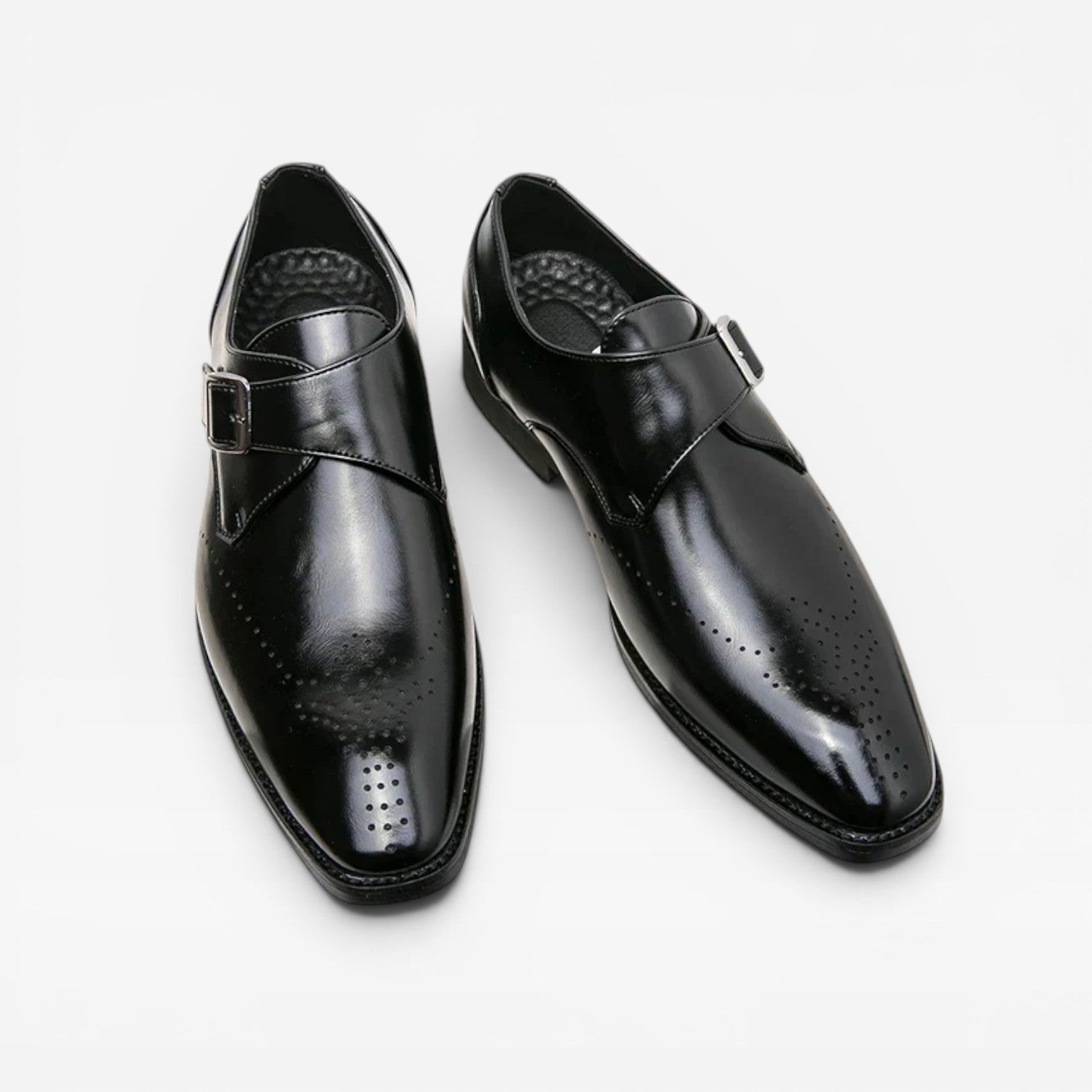 Herren Leder Monk Strap Schuhe – Klassische Slip-On Smarte Dress Schuhe