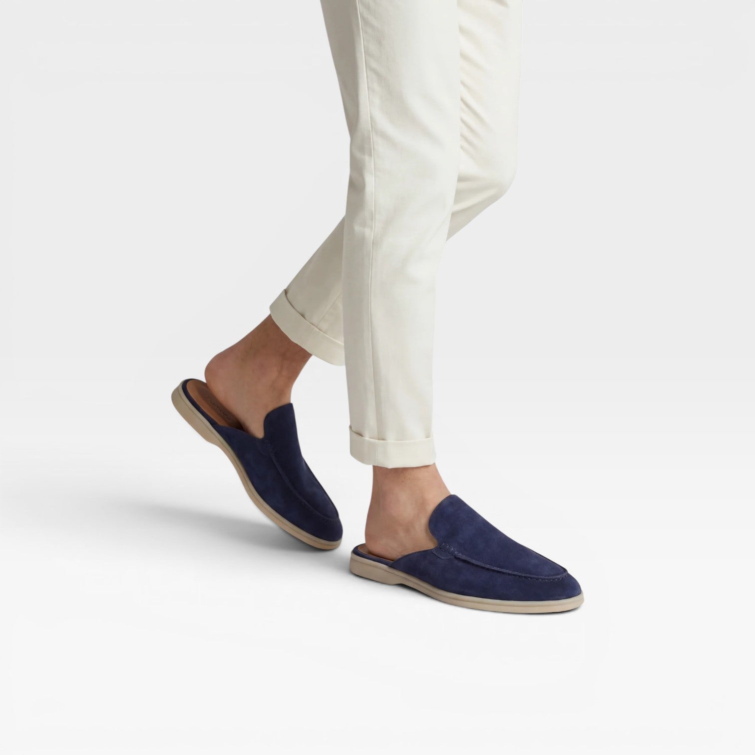 Herren Wildleder Mules – Rückenschuhe ohne Ferse, lässige Slipper