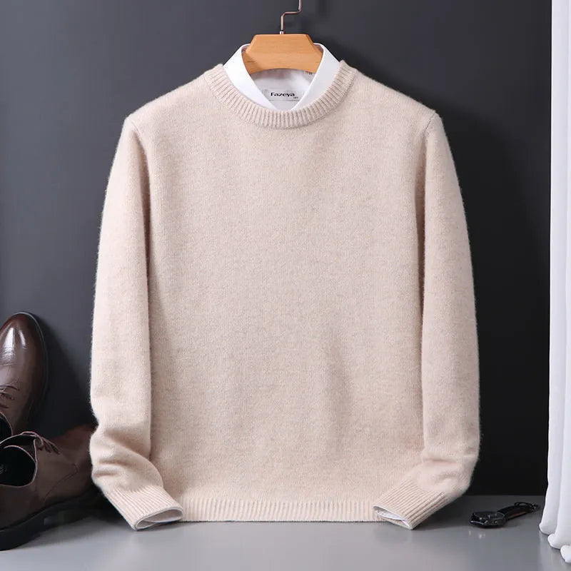 Herren Pullover mit Kontrastkragen – Klassischer Strickpullover