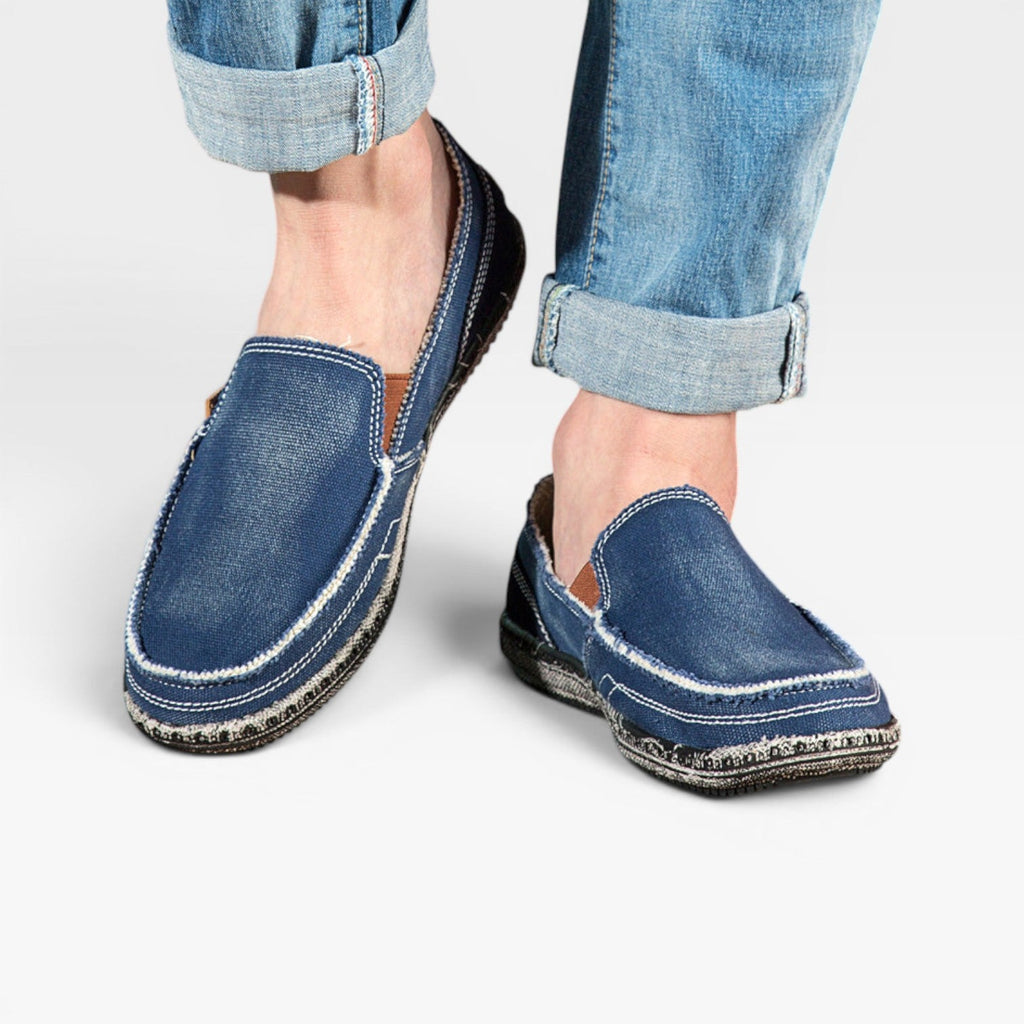 Herren Canvas Slipper – Lässige Komfort Mokassinschuhe für den Alltag