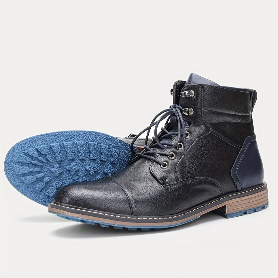 Herren Leder Winterschuhe zum Schnüren