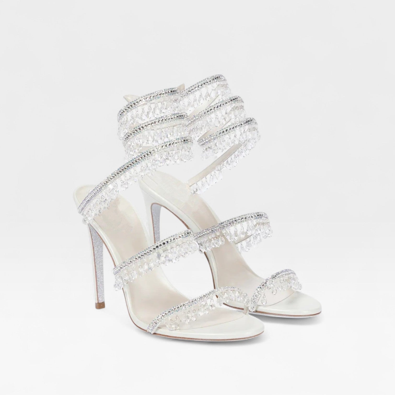 Damen Kristall High Heel Sandalen – Elegante Riemchenabsätze für besondere Anlässe