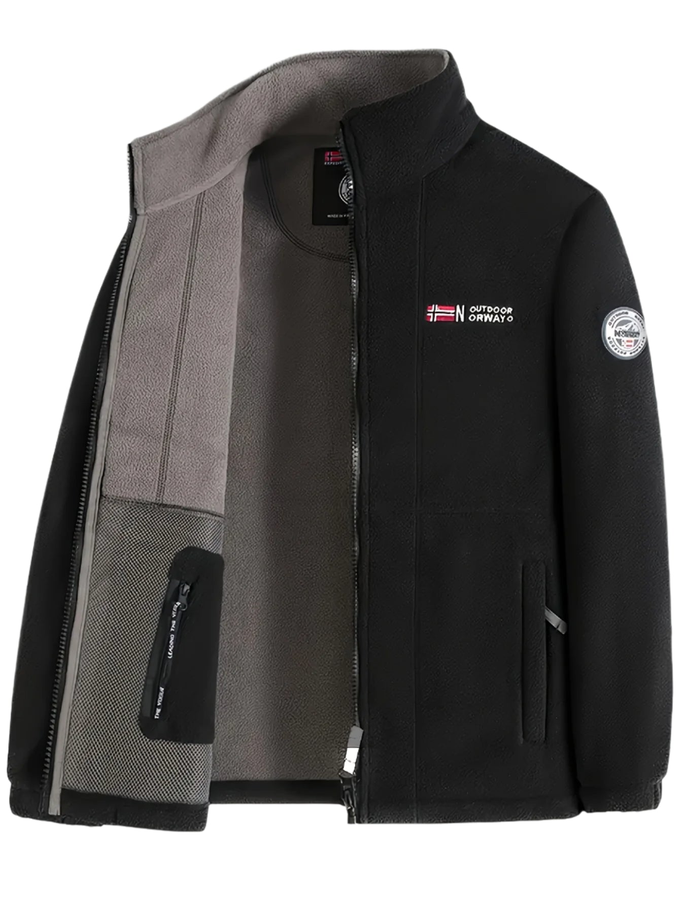 Herren Fleecejacke mit Stehkragen – Outdoor Jacke warm