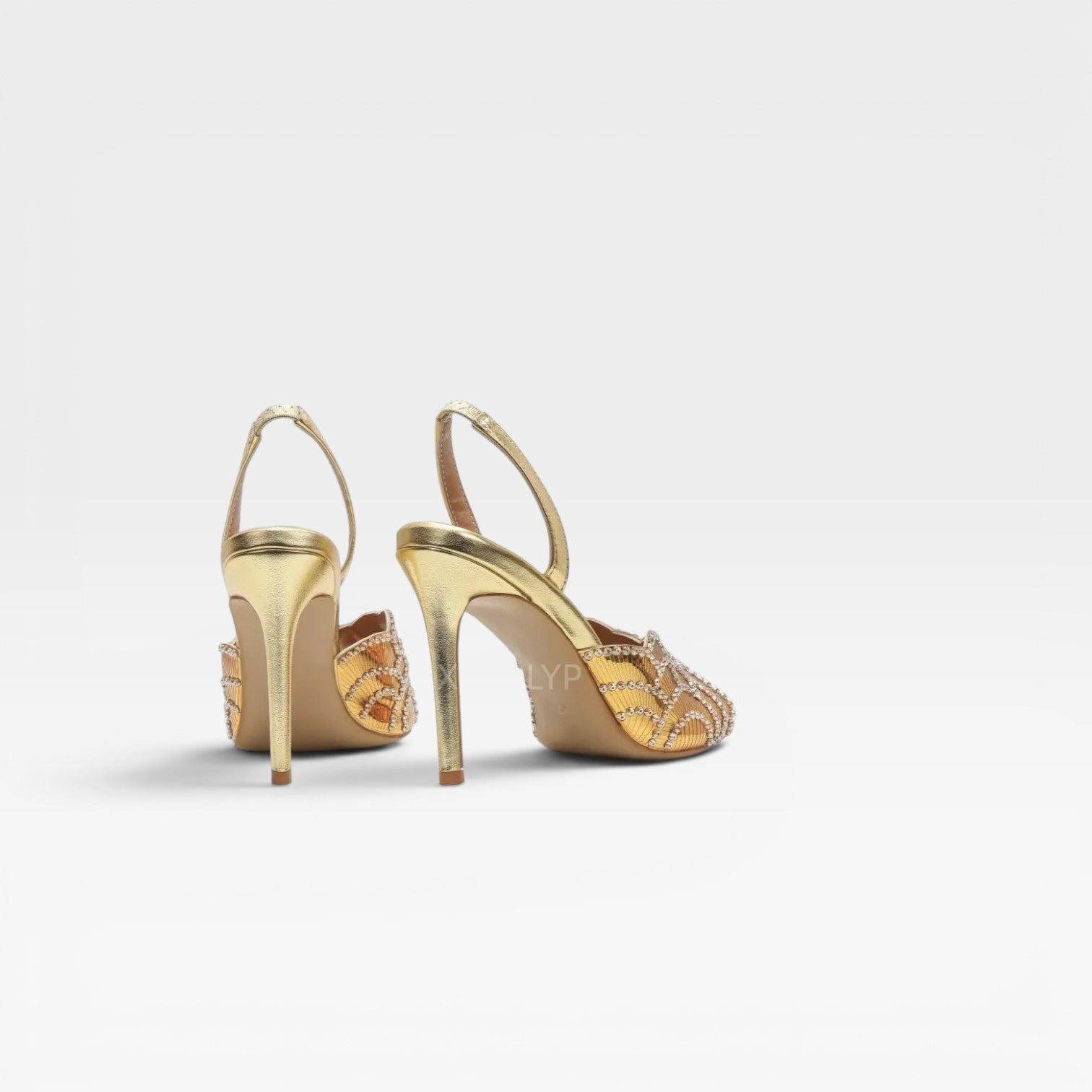 Damen Metallic Slingback Absätze – Elegante Peep Toe Stiletto Sandalen für besondere Anlässe