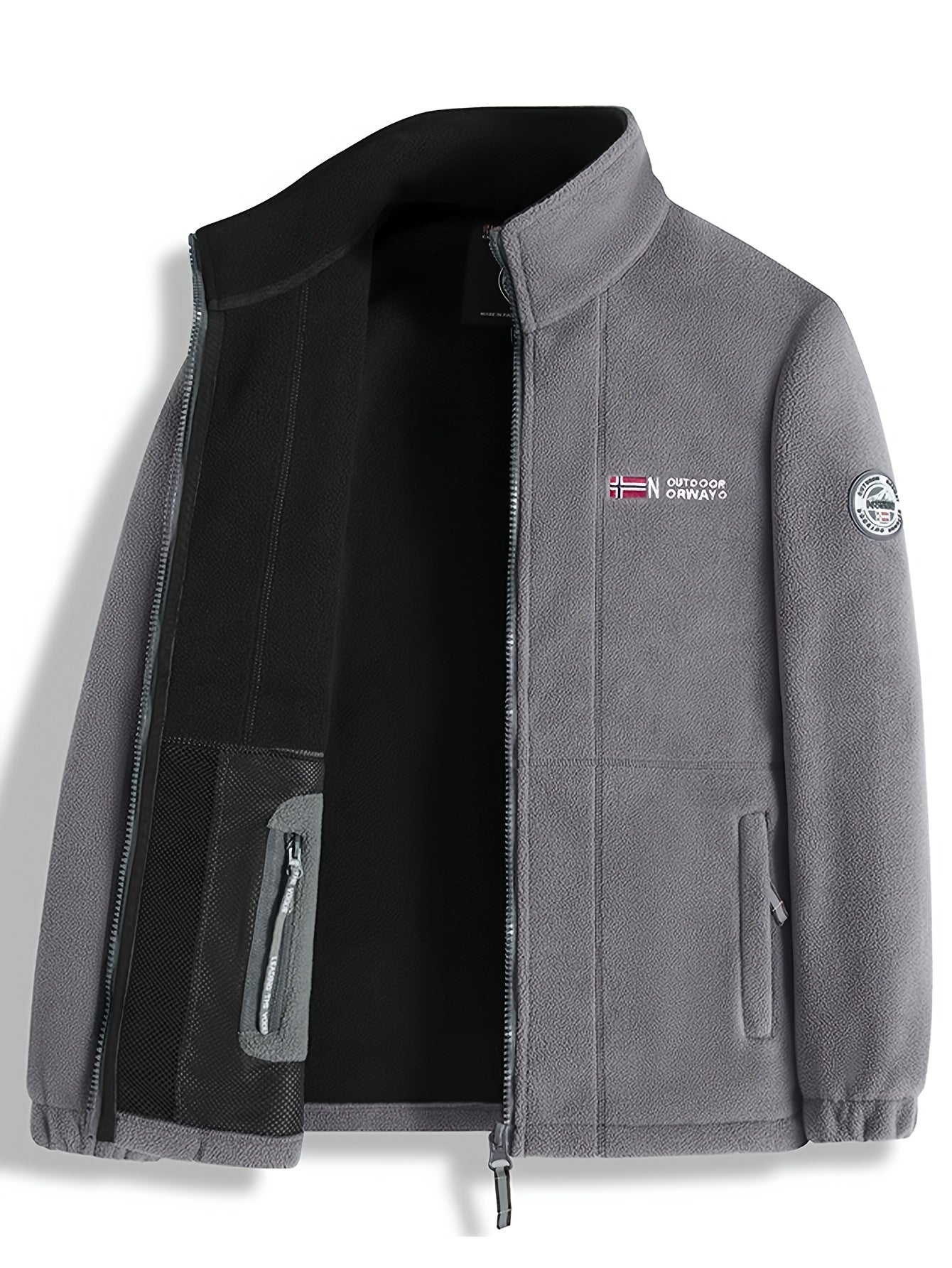 Herren Fleecejacke mit Stehkragen – Outdoor Jacke warm