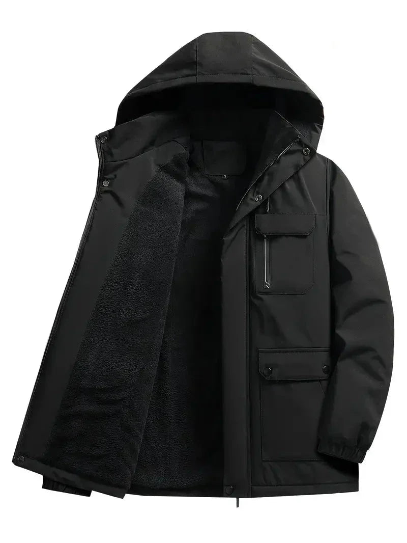 Herren Parka mit Kapuze – Wasserdichte Winterjacke