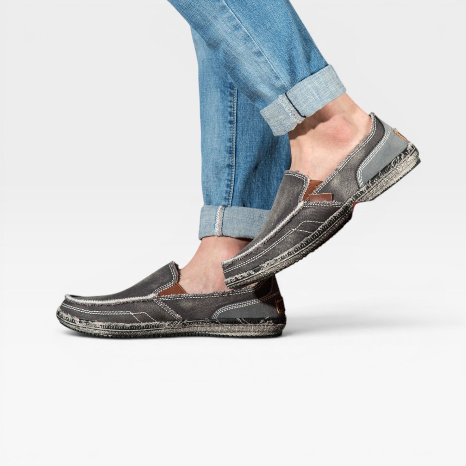 Herren Canvas Slipper – Lässige Komfort Mokassinschuhe für den Alltag