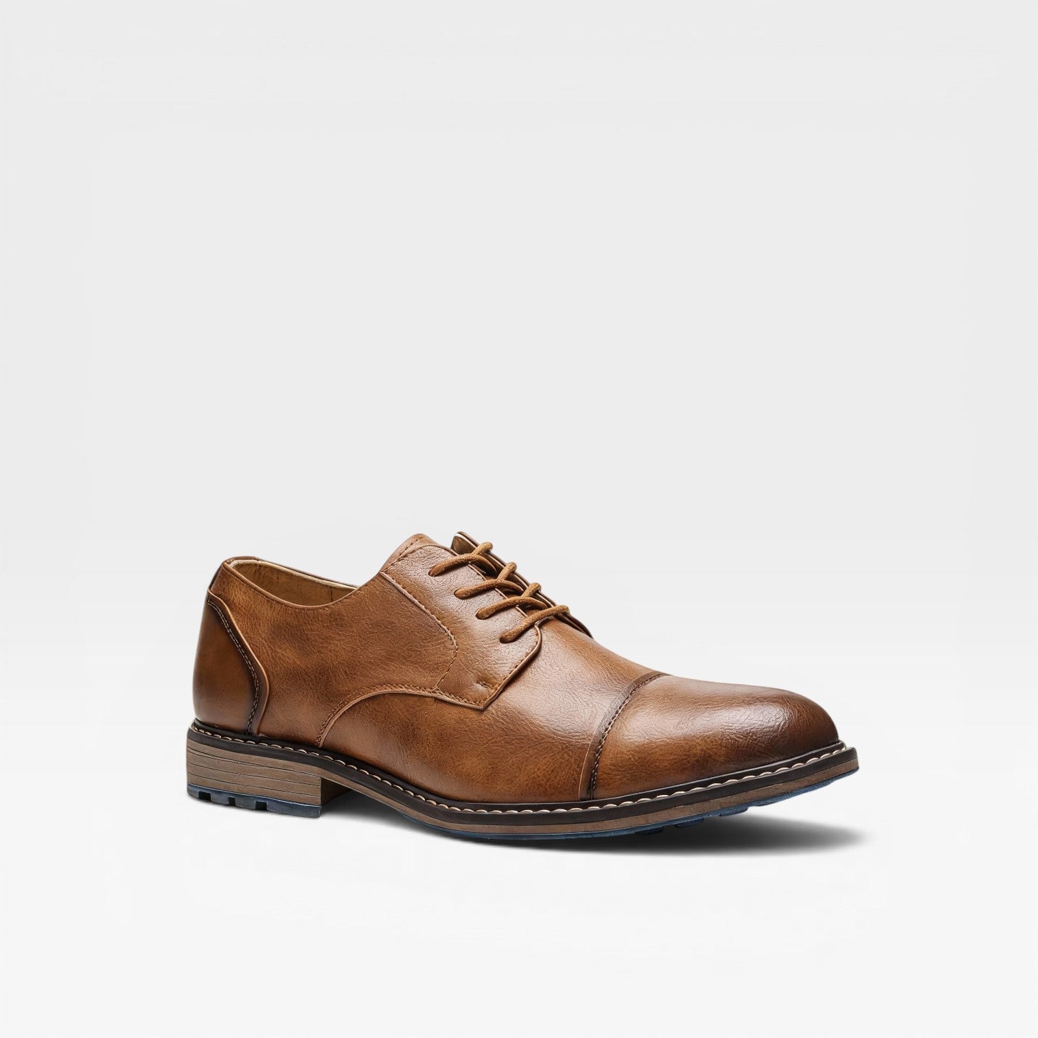 Herren Leder Derby Schuhe mit Kappe – Klassische Schnürschuhe für besondere Anlässe