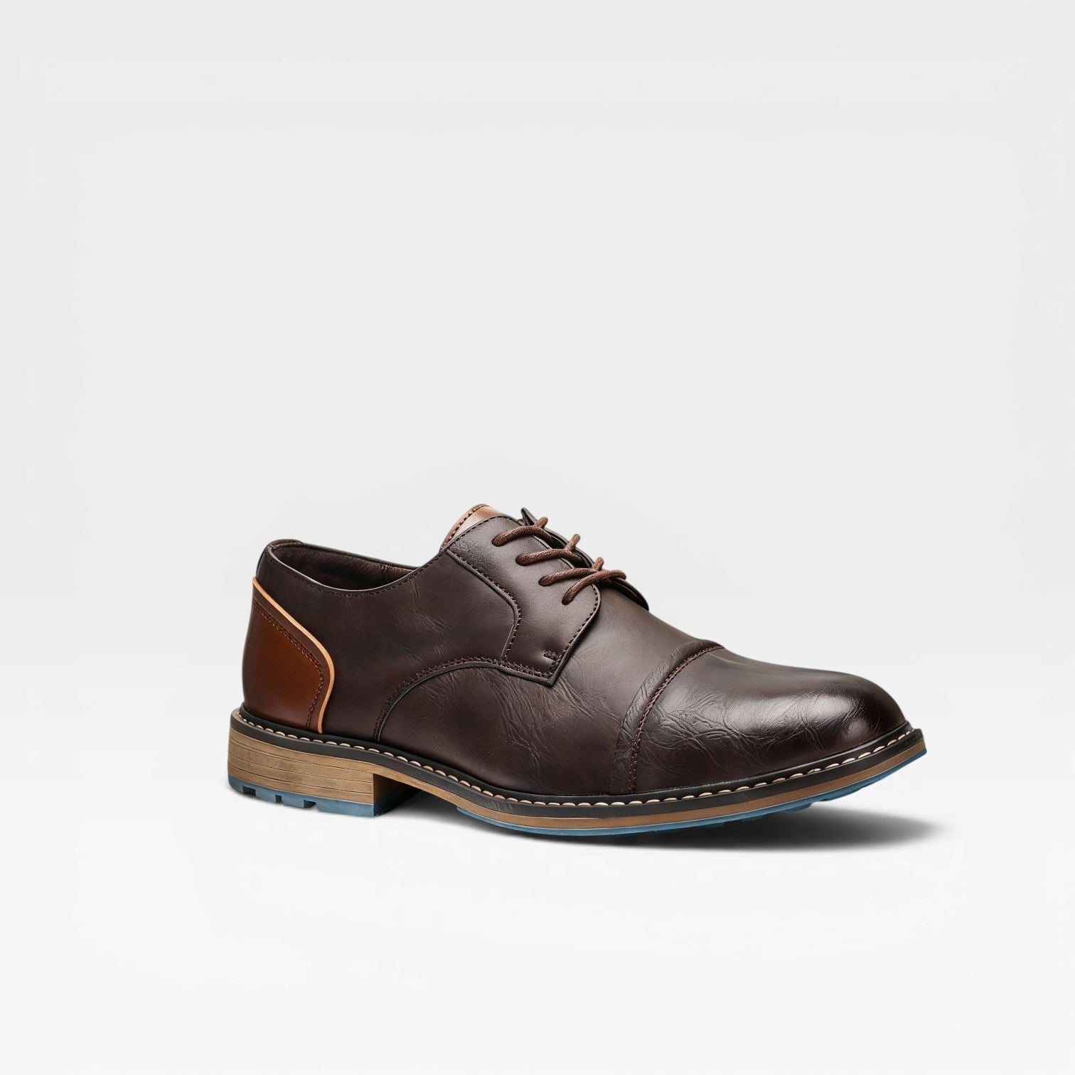 Herren Leder Derby Schuhe mit Kappe – Klassische Schnürschuhe für besondere Anlässe