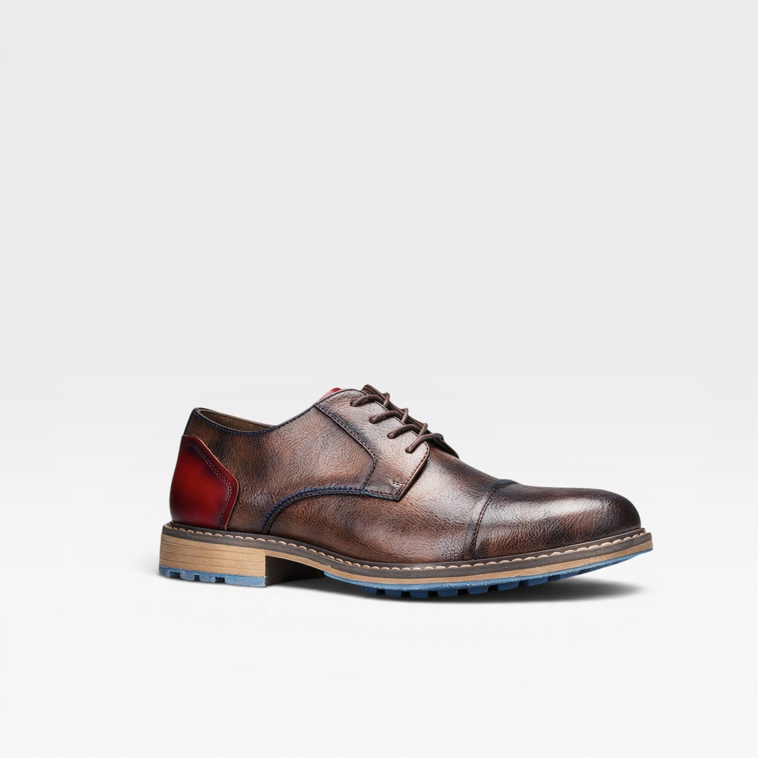 Herren Leder Derby Schuhe mit Kappe – Klassische Schnürschuhe für besondere Anlässe