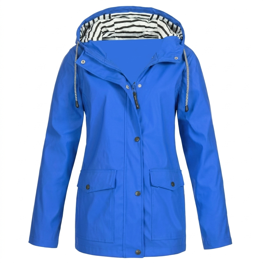 Damen Regenjacke mit Kapuze – Wasserdichte und Winddichte Jacke