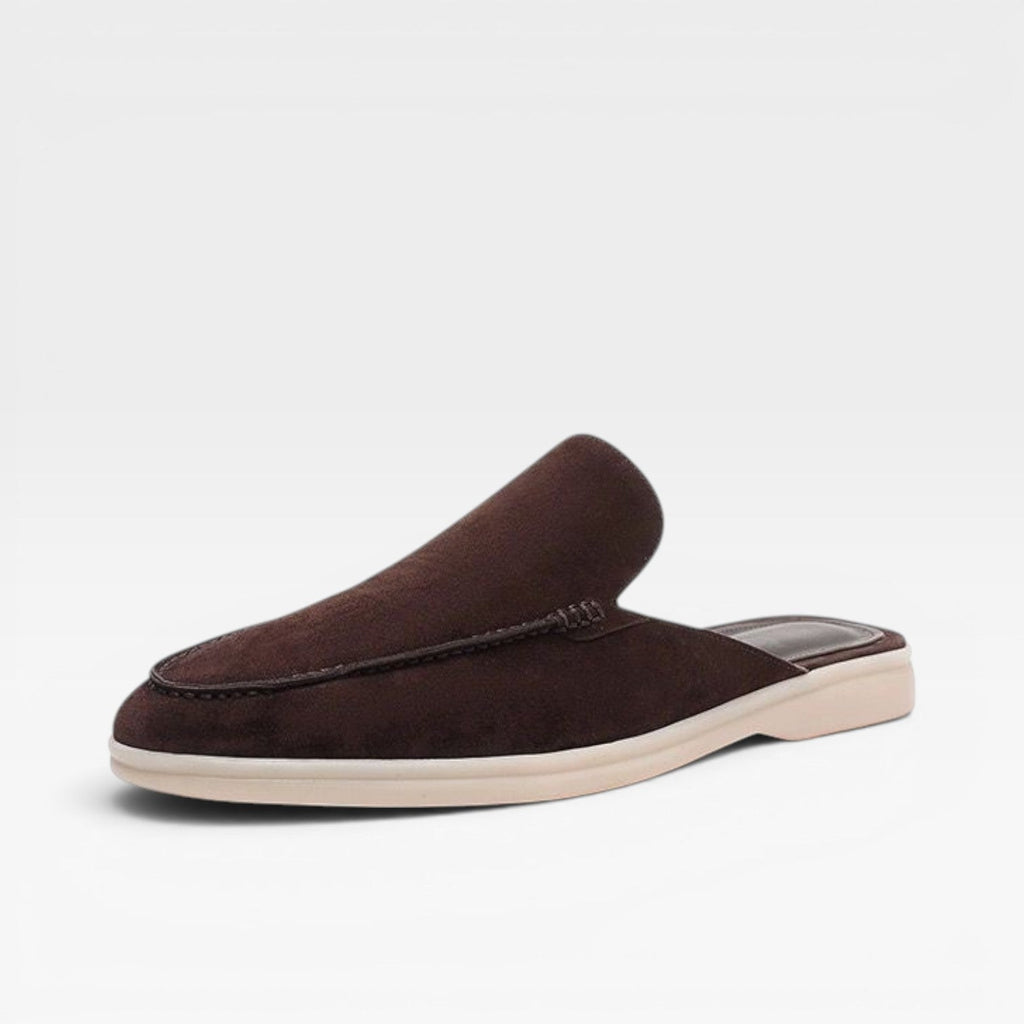 Herren Wildleder Mules – Rückenschuhe ohne Ferse, lässige Slipper