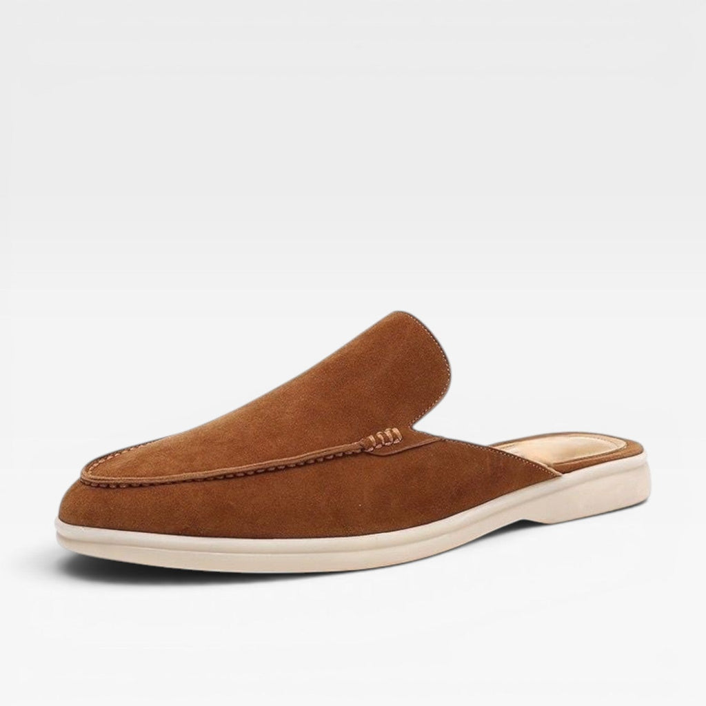 Herren Wildleder Mules – Rückenschuhe ohne Ferse, lässige Slipper